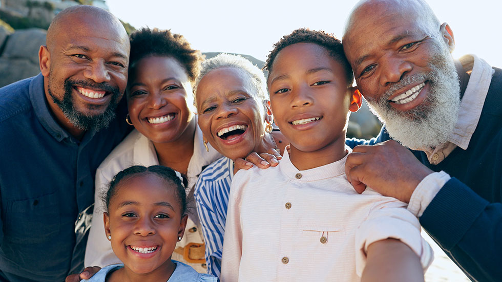 Happy family with bright teeth smiling | Family Dentistry in Texarkana, TX
